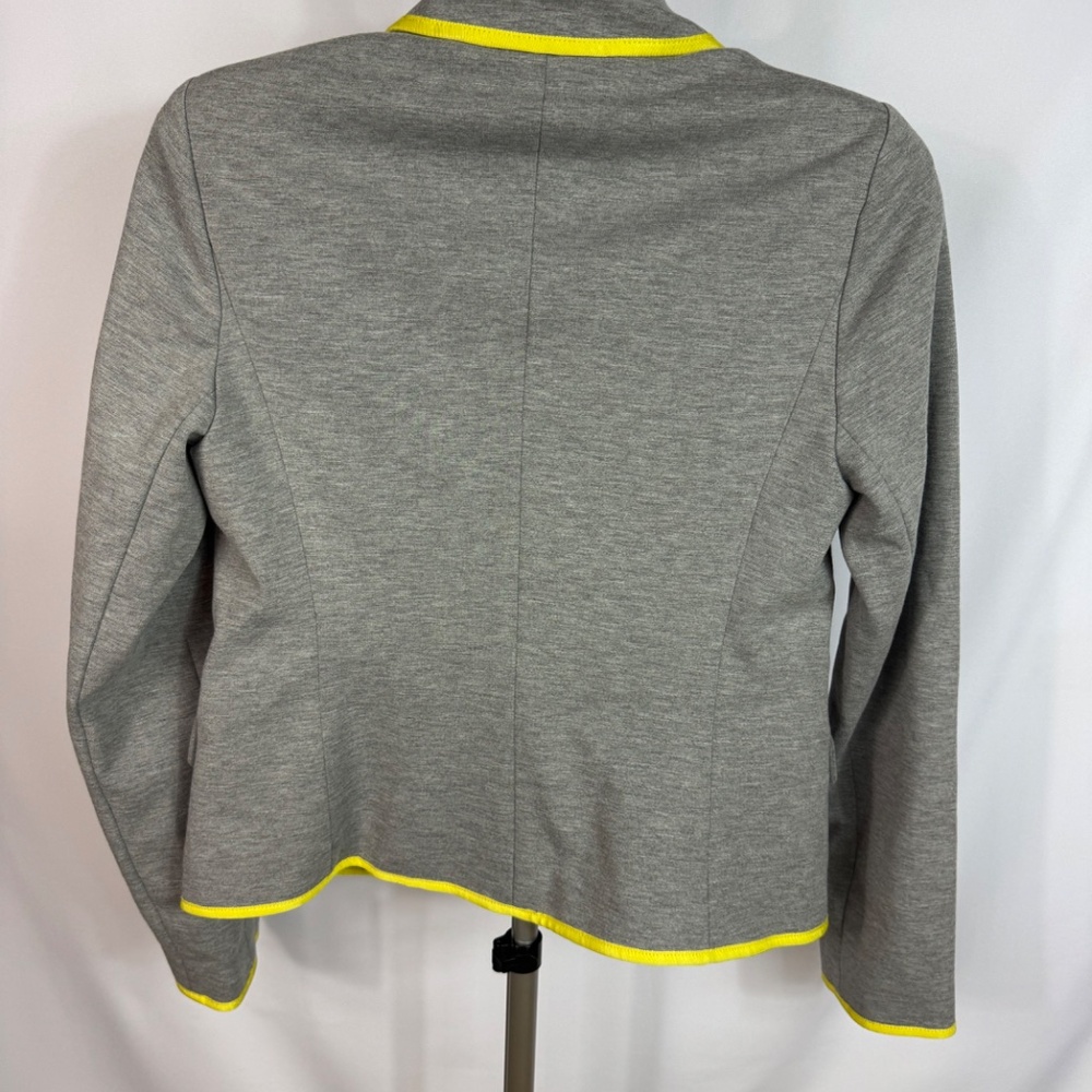 Gap The Academy Blazer Gray Yellow Trim Women’s Size 8 Tailored Jacket NWT - Picture 6 of 6